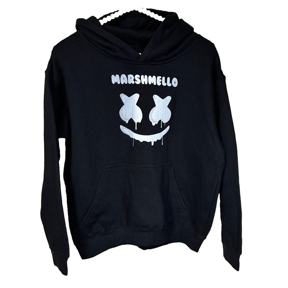 Live and Tell LAT Apparel Marshmallow Halloween Black Hoodie Youth Large